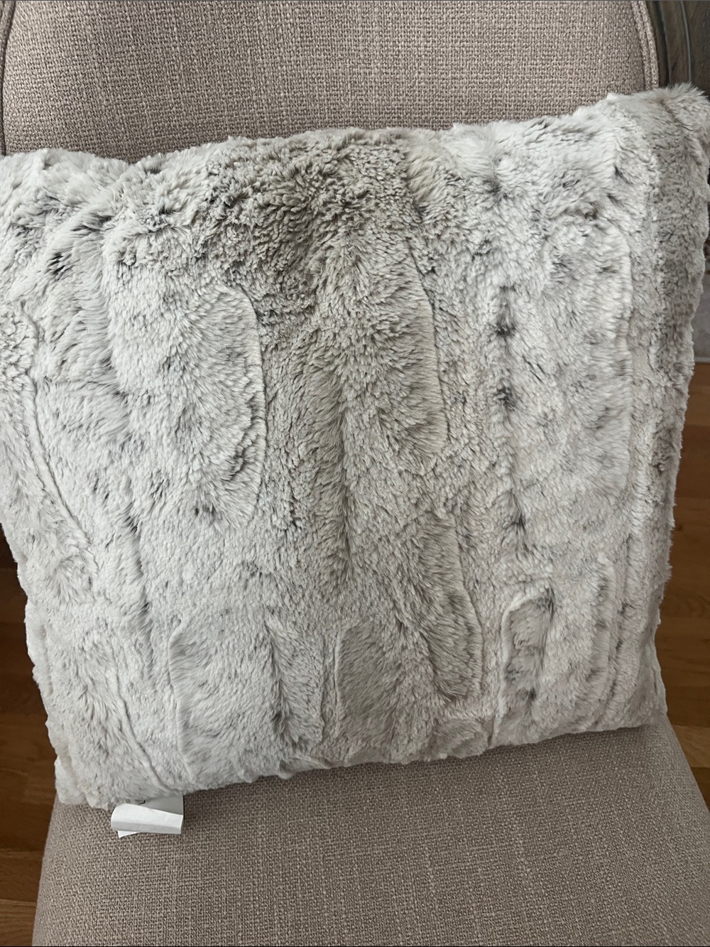 Mainstays Snow Leopard Plush Faux Fur Pillow